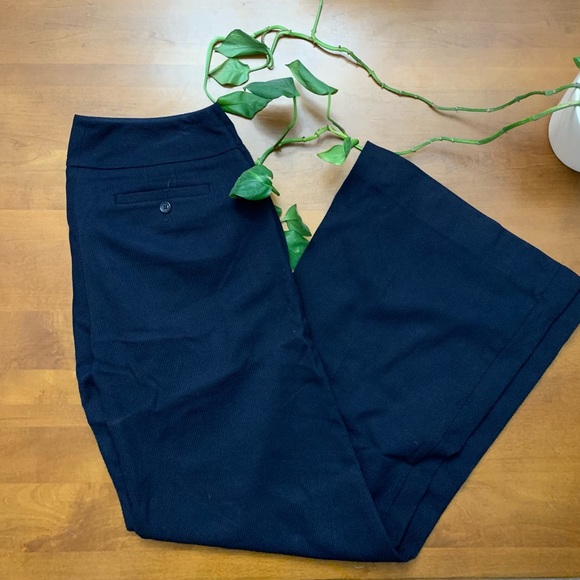 The Limited Pants - Wide Leg Navy Trouser